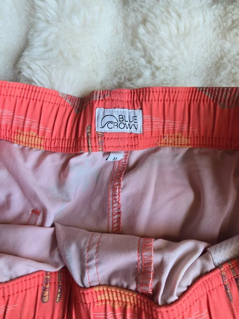 Blue Crown Coral Beach swim trunks men